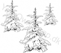 Træer med sne - Your Own Scrap stempler